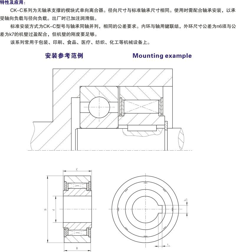 CK-C楔塊式單向離合器